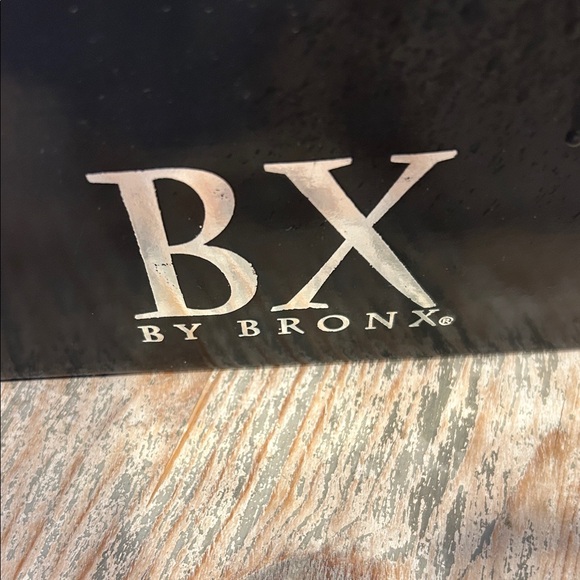 Bronx Black Leather Lace-Up look Heeled Boots - Picture 4 of 6